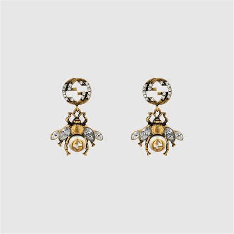 Boucles d’oreilles abeille avec détail GG 